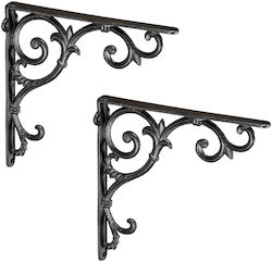 Relaxdays Eckregal aus Metall in Schwarz Farbe 245x245mm 2 Stück 10032098_46