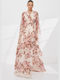 Maxi Dress for Wedding Christening Beige