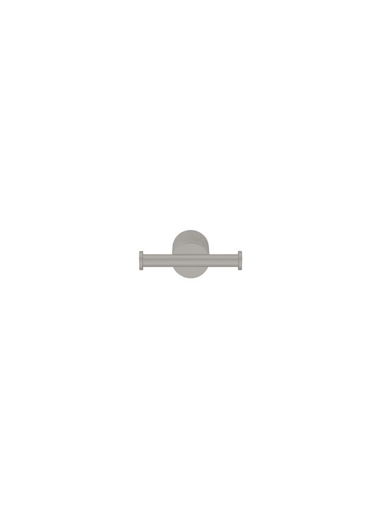 Sanco Lithos Double Bathroom Hook With Screws Gray