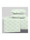 Astron Italy Lucia Super-Double Bed Sheets Set 240x260cm Olive 4 Pieces