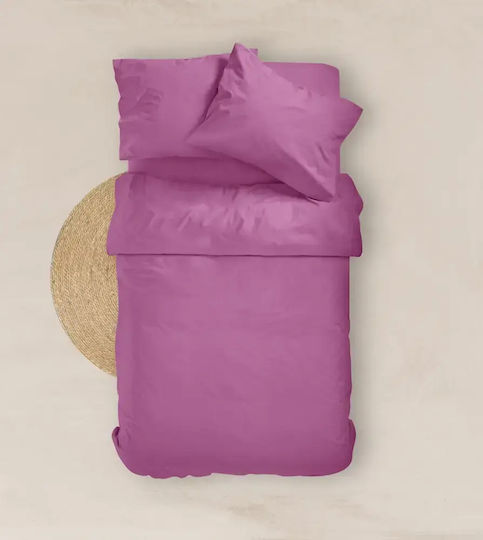 Borea Cearceaf Solid De Pat Single Cu Hugger Din Cauciuc 100x200+25cm Violet