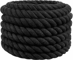 vidaxl Seil Schwarzes 3 X 3 X 2500 cm Baumwolle