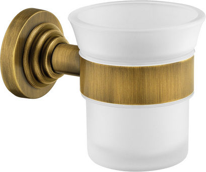 Sanco Vintage 120501-M25 Wall Mounted Glass Gold Cup Holder