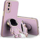 Husă Telefon 2în1 Flippy Compatibil Huawei P50 Pro Husă TPU Inclusă Stand Tip Astronaut Protecție Cameră Violetă