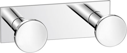 Sanco Bath 00682-A03 Double Bathroom Hook With Screws Silver