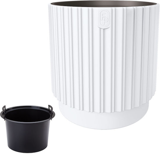 Form Plastic Mika Γλάστρα Λεκάνη Πλαστική White 22x22εκ.