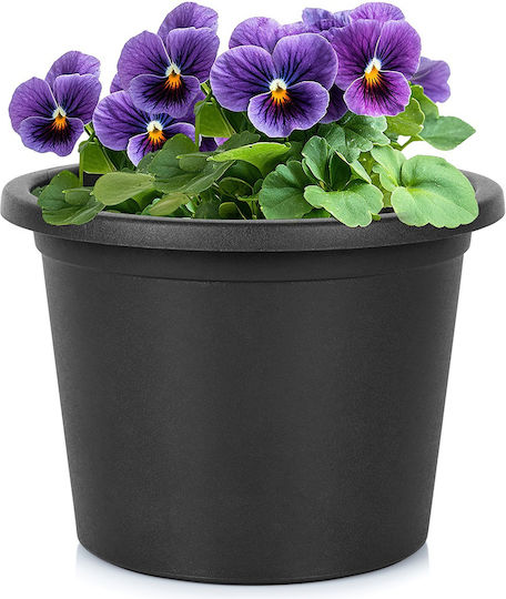 Vilde Plastic Flower Pot Black