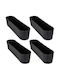 Kotarbau Set of 4 Plastic Planter Boxes Anthracite