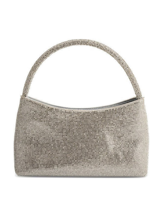 Fabric Women's Shoulder Bag Silver