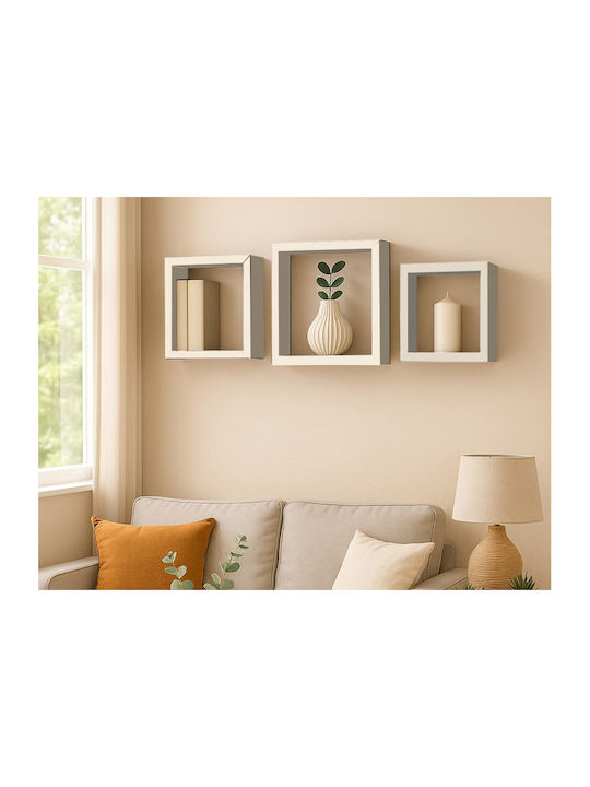 Ράφια Τοίχου Cubes White (3τμχ) 30x11.8x30εκ.