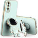 Husă Telefon 2în1 Flippy Compatibil Huawei P60 Pro Husă TPU Inclusă Stand Tip Astronaut Protecție Cameră Verde