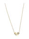 Rubini Necklace With Heart Design In 9 K Gold With Zircon