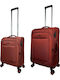 RCM Hard Travel Suitcases Rust Red Set 2pcs