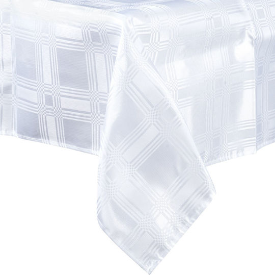 Excellent Houseware Stain Resistant White Tablecloth 130x180cm