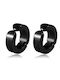 Sharks Bay Clothing Men's Black Steel Hoop Earrings