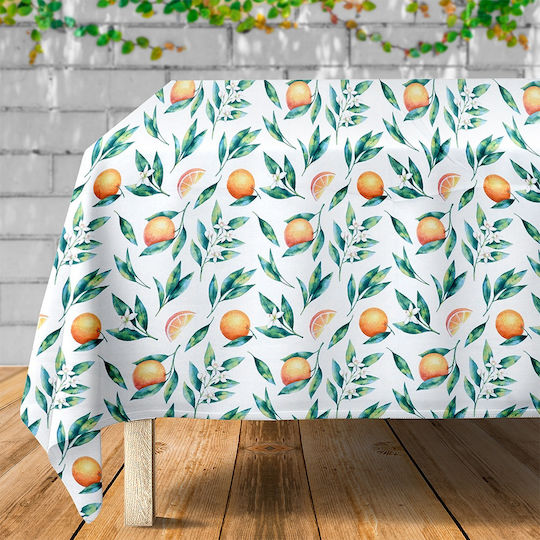 Excellent Houseware Stain Resistant Orange Tablecloth 130x180cm