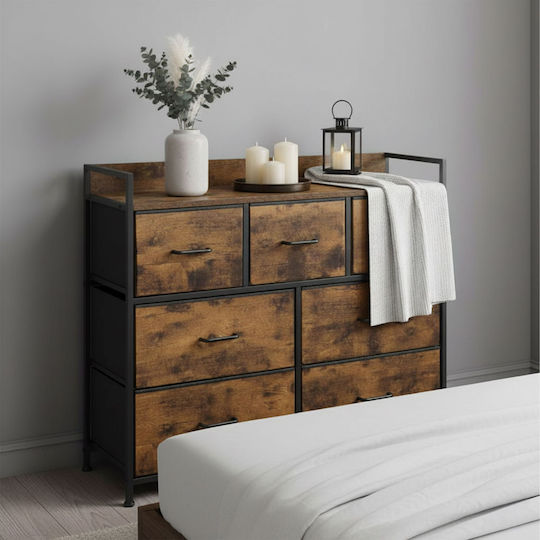 Storage Drawers from Metal & Wood L98xW28.5xH85cm