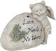 Statuie Memorială Pisici Relaxdays Înger Pisică Crem 20.5x9x16cm