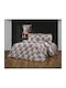Dimcol Duvet Cover Single 160x240 Kleopatra 611 Red-black