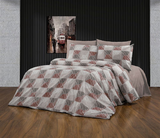 Dimcol Пликове за завивки Единичен 160x240 Клеопатра 611 Червено-черен