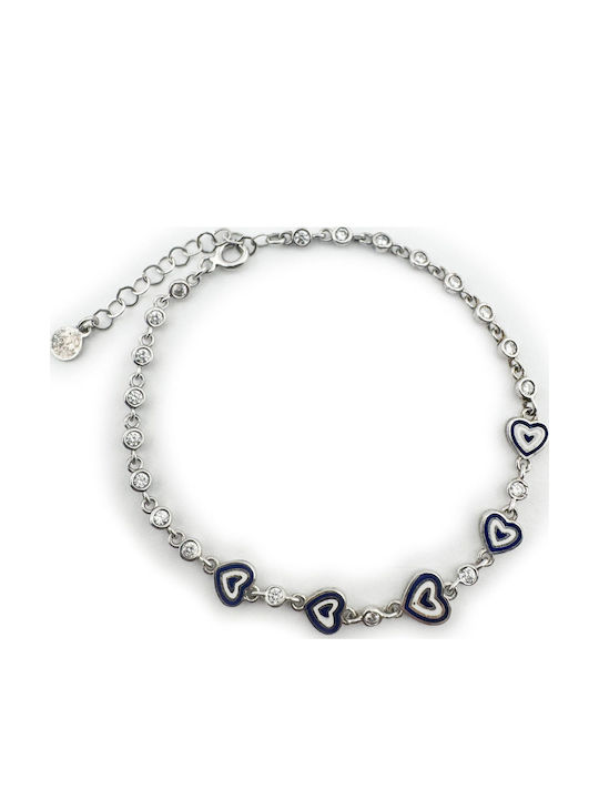 Alista Home Kinderarmbänder aus Silber mit Herz und Böses Auge Set