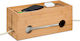 Relaxdays Cutie Organizator Pentru Cabluri Bambus Natur 14x34.5x14cm 2 Prize