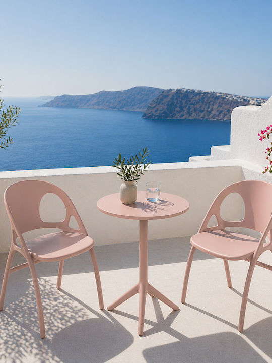 Garten- und Outdoor-Möbelsets für kleinen Raum Aria 3 Stück Dusty Pink