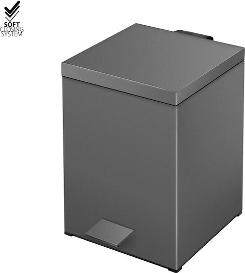 Sanco Μεταλλικό Καλαθάκι Μπάνιου Soft Close 5lt Μπρονζέ