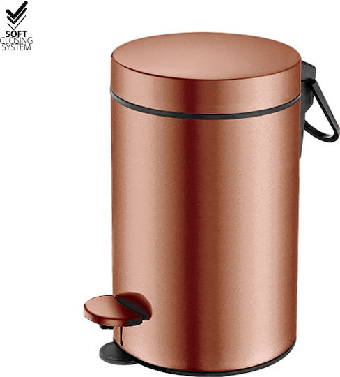 Sanco Metallischer Badezimmer Behälter Soft Close 3lt Rotes