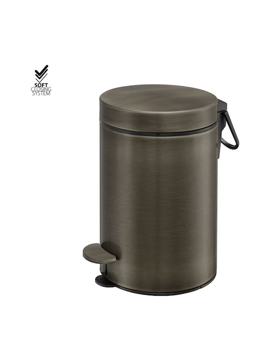Sanco Metallischer Badezimmerbehälter Soft Close 3lt Bronze