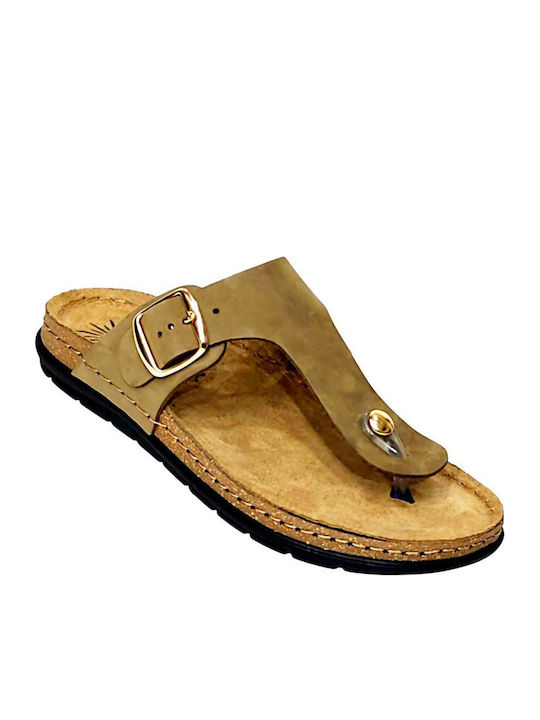 Women's Flat Sandals Green Sienna-50301-Olive