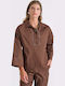 Women's Cotton Top Brown S/M