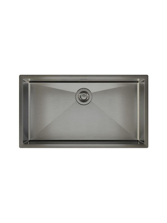 Helika Nova 100b Undermount Kitchen Sink Inox L79xW45cm Gray