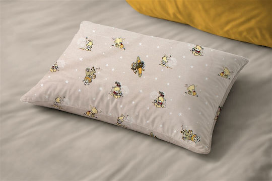 Dimcol Bear's Playtime 592 Fata De Pernă Pentru Copii Din 100% Bumbac 50x70cm Bej