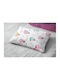 Dimcol The Floating Zoo 597 Kids Pillowcase Made of 100% Cotton 50x70cm White Pink