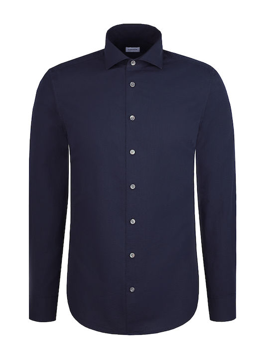 Seidensticker Long Sleeve Shirt in Narrow Fit Blue