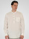 Long Sleeve Linen Shirt in Regular Fit White