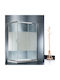 Starlet Corner Entry Shower Cabin with Sliding Door 69x89cm Stripes