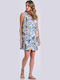 Summer Mini Dress Blue 10-342496-0 Blue S