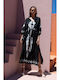Summer Midi Dress Black Silver