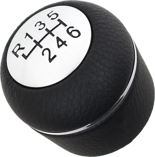 Alfa Romeo Brera 05-14 Gear Shift Knob Black + Silver 6 Speeds