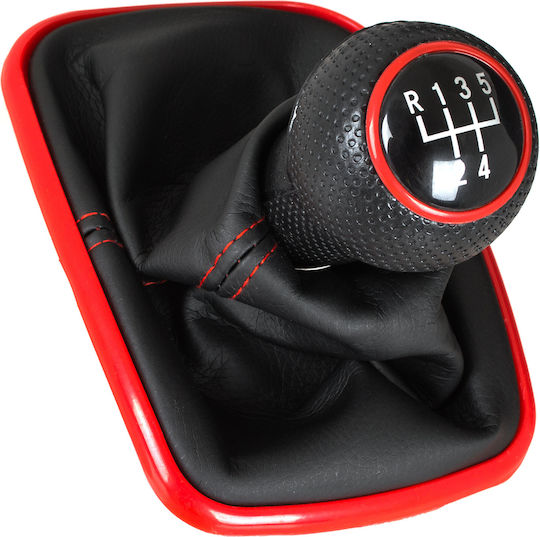Vw Golf Iv 97-06 Gear Shift Knob + Boot Red Frame