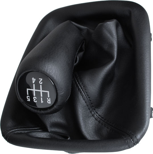 Bmw 5 E34 87-96 Gear Shift Knob Black Eco-leather + Black Boot Frame 5 Speeds