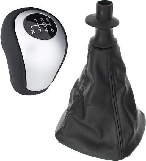 Mercedes Vito V-class W447 2014 Gear Shift Knob Black + Silver + Black Boot White Frame 6-speed Pattern