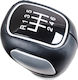 Chevrolet Aveo 2003 Black Eco-leather Gear Shift Knob + Silver 6-speed