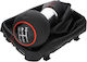 Audi A3 I 8l 96-03 Black Gear Shift Knob + Black Gaiters Red Thread Red Ring 5 Speed Reverse At Bottom