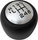 Citroen C4 Picasso Ii 2013 Gear Shift Knob Black Eco-leather + Silver 6 Speeds