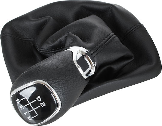 Skoda Octavia Ii 07-14 Gear Shift Knob + Gaiter Frame Eco Leather 5 Speed