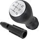 Peugeot 207 Auto Schaltknopf Schwarz + Silber Schwarz Muster + Adapter Schaltknopf Adapter 2 Stück Set