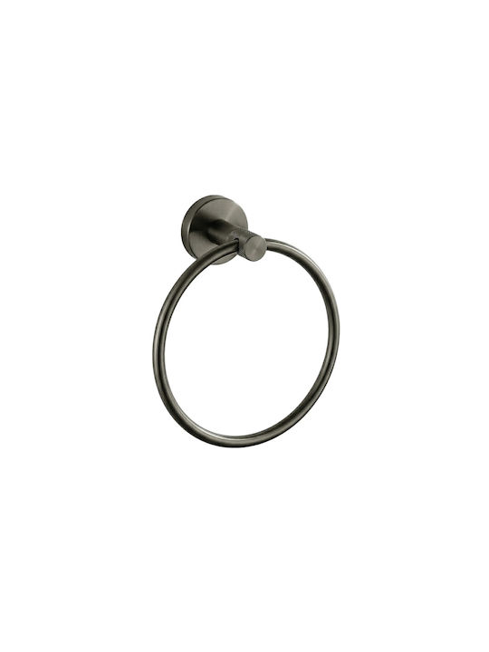 Rea Single Bathroom Ring Wall-Mounted With Screws Silver